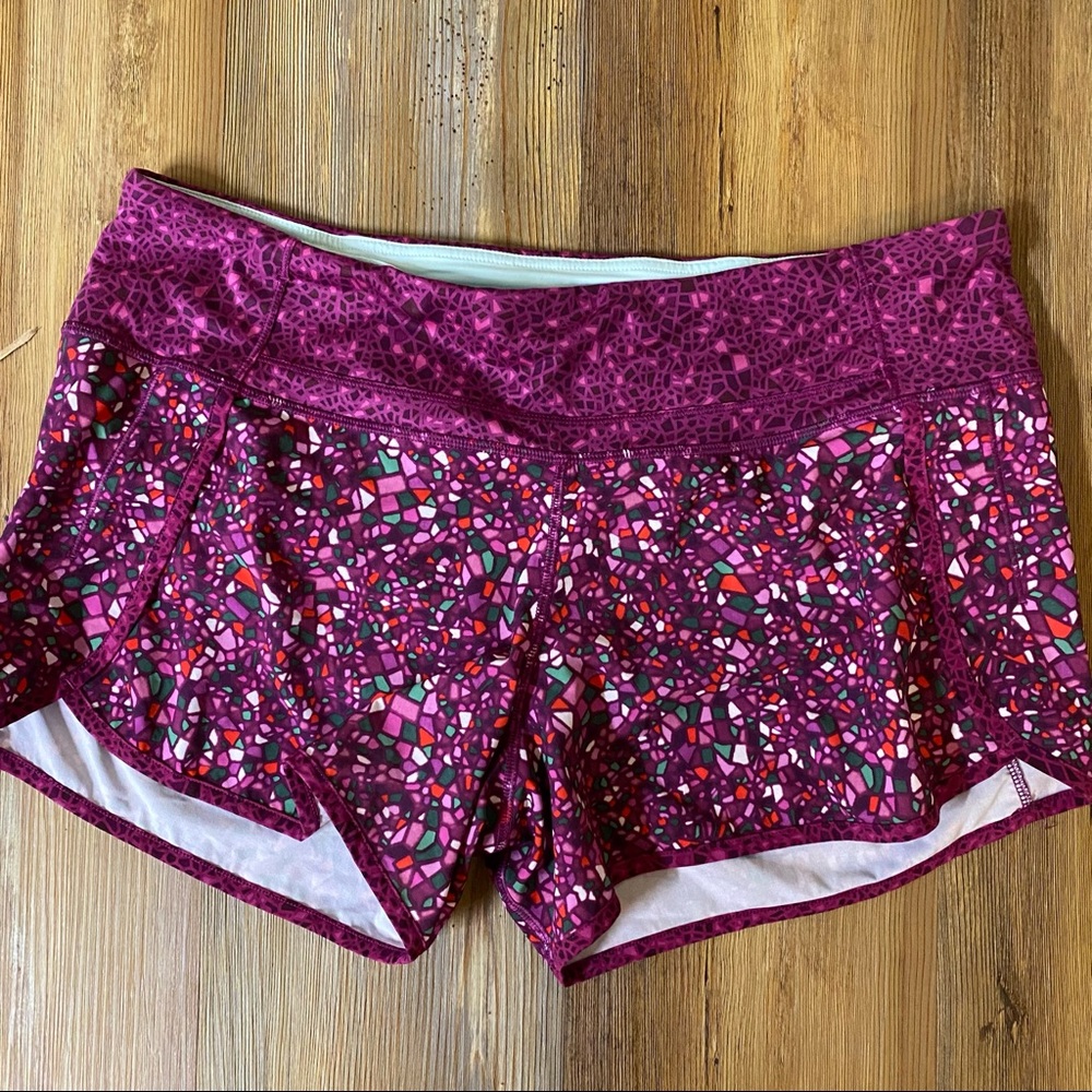 lululemon athletica Pink Patterned Athletic Shorts